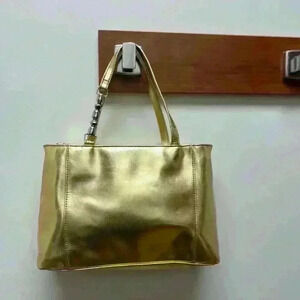 Vintage Chateau Gold Pocketbook tote with Crossbody Strap EUC